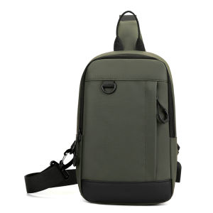 Casual Large Capacity Oxford Cloth Crossbody Bag for Men Fashionable Chest Bag Waterproof Single Shoulder Bag Trendy