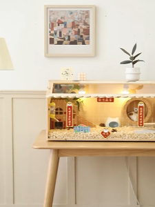 วิลล่าสำหรับสัตว์เล็ก แคสิโอรูมไม้คุณภาพสูงหรูหราที่มีการระบายอากาศ