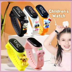 Watch For Kids LED Carton Waterproof Electronic Watch Childrens Digital Watch Bracelet Watch Touch Digital na relo ng mga bata Boys and Girls Gift Spiderman Captain America Iron Man Childrens Luminous Toys