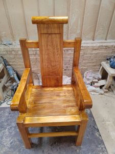 Simplified Modern Chinese Style Solid Wood Back Chair Home Office Restaurant Dining Chair Master Chair with Armrests