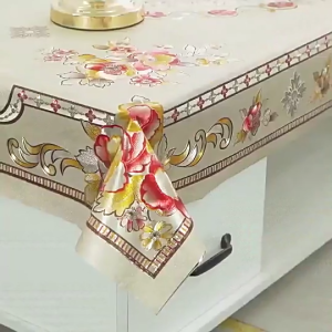 New Design Tablecloth Pvc Table Cover Mantel Sa Lamesa Waterproof 0ilproof Classic Exquisite Table Protector Home 4/6/8/10 seats