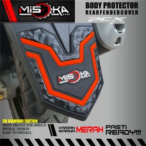 Misoka Rear Fender Cover Pcx 160 Aksesoris Motor Honda Pelindung Motor Keren Murah Rubber Karet BUKAN hayaidesu
