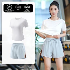 BAISILING | Breathable Lightweight Short Sleeve Loose Drying Exercise Set
