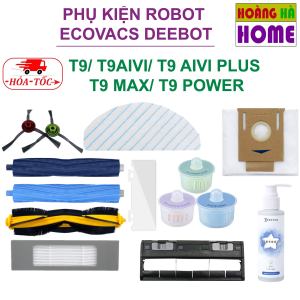 Phụ kiện robot hút bụi ecovacs deebot T9 Khăn lau rung chổi chính chổi cạnh lọc hepa túi rác sáp thơm nước lau sàn robo