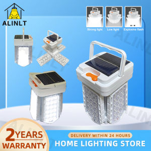 Solar Light Emergency Rechargeable Led Light Charging Lamp 8 Hours Waterproof Folding Camping Light Super Bright Outdoor Lighting Tent Lamp ALINLT