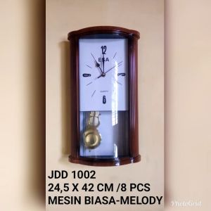 Jam Dinding Bandul Bunyi Tiap Jam Warna Coklat Tua Esa ZX1002