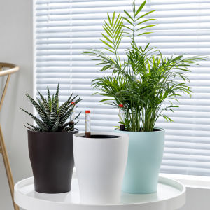 Office Desk Surface Panel Minimalist Bean Bag Flowerpot Automatic Water Feeding Soil Hydroponic Non-Porous Boutique Small Flower Pot Plastic Creative