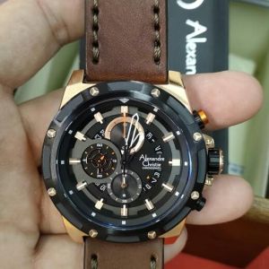 Jam Tangan Pria Alexandre Christie AC 6506 AC6506 AC 6653 AC 6586 AC 6599 AC 6410 AC 6562 AC6562 Original Garansi Resmi 1 Tahun - Leather & Rubber