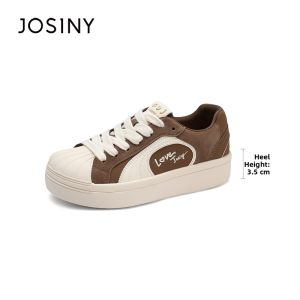Josiny | Thick Sole Shell Toe Elevated Casual Shoes