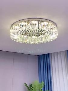 Light Luxury Led Crystal Ceiling Light New round Lamps in the Living Room Simple Modern Bedroom Lights