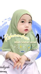 - Jilbab Instan Bergo Sadiyah Anak Jersey / Kerudung Bergo Malay Anak Premium / Hijab Instan Anak