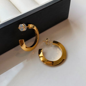 CAFFTI | Simple and Elegant Silver Tone Earrings Hoop