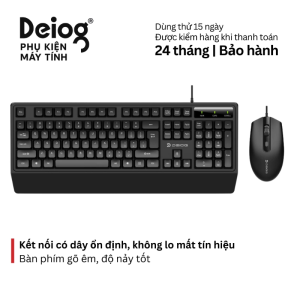 DEIOG DY-816 Combo bàn phím chuột có dây kết nối ổn định sử dụng bền bỉ phù hợp học tập & làm việc