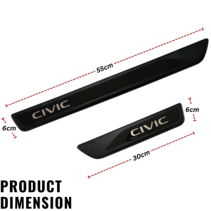 OCAS SIDE STEP SILL HONDA CIVIC 2021-2023 BLACK (12419)