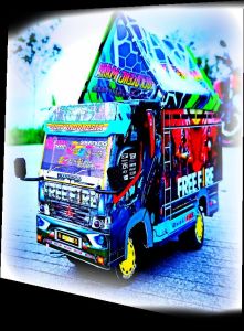 truk oleng full lampu terpal mainan anak