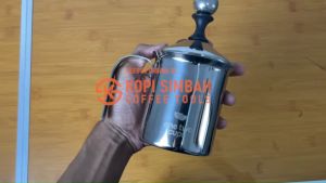 Milk Frother Double Mesh Stainless Steel Pembuih Foaming Susu Kopi Latte Cappuccino Art Coffee Alat Pengocok Susu Milk Frother Manual