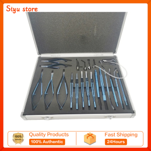 21pcs Ophthalmic Cataract Intraocular Set Surgical Instrument Eye Micro Surgery Tools