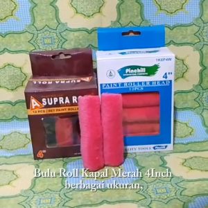 Bulu Rol Kapal Merah Ukuran 4 inc Berbagai Merk