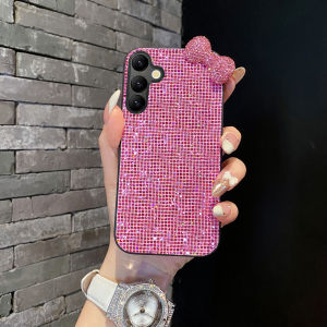 Cute 3D Glitter Diamond Bow Case For Samsung Galaxy A14 A15 A16 A35 A36 A55 S25 S24 S23 Plus FE Ultra Shockproof Soft Cover