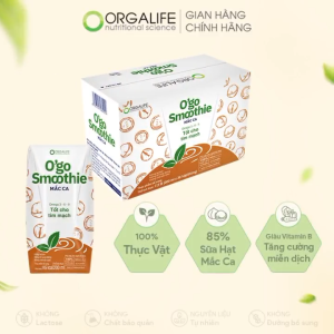 1 THÙNG 36 Hộp OGO SMOOTHIE MẮC CA  - Sinh Tố Tốt Cho Tim Mạch - Lốc 3 Hộp - Thùng 36 Hộp x 200ML