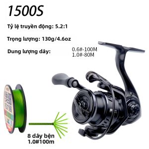 fishingfans | Máy Câu Cá FISHINGFANS ORCA S2 Nhẹ Kiểu Spinning 5+1BB Lực Kéo 4kg Tỉ Số Truyền 5.2:1 Khung Carbon Dùng Cho Câu Biển & Nước Ngọt