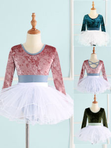 Childrens Dance Costume Long Sleeve Ballet Exam Grade Practice Uniform Cotton Polyester Blend Comfortable Flexible Outfit