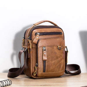 Brand 100% Genuine Leather Mens Shoulder Bags Messenger Bag for Men Crossbody Bags new Small Man Designer Handbag Bolso Male