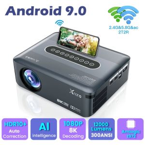 Salange X1 โปรเจคเตอร์ 12000 Lumen รองรับ 4K 8K Ultra HD ดิจิทัล 5G Wifi พื้นเมือง 1080p แก้ไขอัตโนมัติโฮมเธีย อุปกรณ์ฉายภาพ
