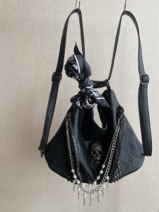 Punk Skull Style Crossbody Backpack