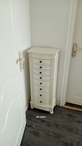 Modern Minimalist Bedroom Makeup Desk Solid Wood Storage Cabinet Jewelry Chest Integrated Design Compact Size Adult Furniture