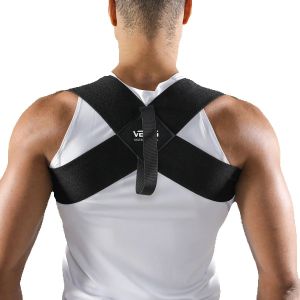 VBOSI Adjustable Posture Corrector Upper Back Support Sporty Shoulder Belt for Men Women