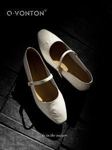 Q.VONTON | Comfortable Soft Leather Mary Jane Flats
