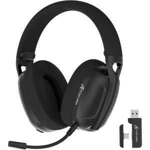 ATTACK SHARK | ATTACK SHARK L80 Wireless Gaming Headset 2.4Ghz USB Gaming Headphones with Bluetooth 5.2 50H Battery Noise Canceling Mic