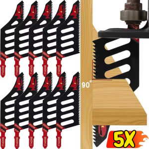 5Pcs Irregula Cutting Jigsaw Blade T-shank Scroll Saw Cutting Blades Replaceable Coarse Teeth for Wood Aluminum Tight Space Electric Accessories