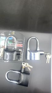 Anti-Theft Alarm Lock Alarm Lock Universal Security Anti-Theft Padlock 110db Siren Alarm Lock Zinc Alloy Keyed Padlock for Motorcycle Door Window Anti-Theft for Door Motor Bicycle Padlock with 3 Keys