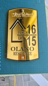 Laser cut HOUSE PLATE NUMBER/SIGNAGE/MARKER/LASER CUT ACRYLIC