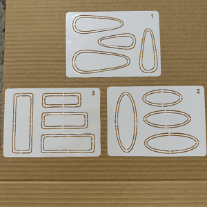 Handmade DIY Embroidery Hair Clip Template Kit Hollow out Design Waterdrop Oval Rectangle Triangle Shapes Craft Supplies