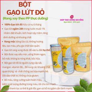 Bột Gạo Lứt Đỏ - Hữu cơ rang xay theo phương pháp thực dưỡng Ohsawa