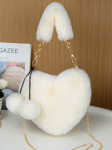 Túi Xách Hình Trái Tim Nhung Mềm Mại Túi Xách Đeo Vai Đơn Túi Đeo Chéo Túi Xách Nữ Túi Xách Công Sở Dung Tích Lớn Túi Xách Thời Trang