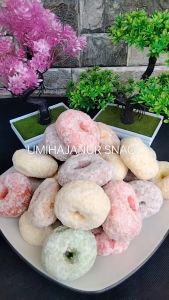 Ladu Donat Warna 1 kg / Bal Termurah Cemilan Kiloan/Makanan Ringan/Snack Instan