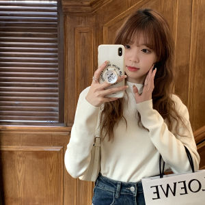 Áo Len Đan Cổ Trụ Dài Thời Trang Thu Gọn