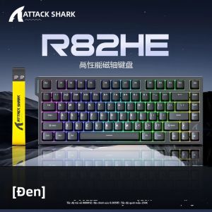 ATTACK SHARK | Bàn Phím Chơi Game Cơ Học Attack Shark R82 HE Wired RGB 75% 8000Hz Rapid Trigger 0.005mm Actuation 82 Keycaps Dành Cho Máy Tính Để Bàn/máy Tính Bảng