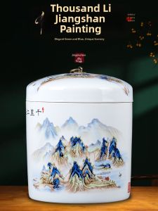 Hộp Đựng Trà Sứ Phong Cách Trung Quốc Đã Được Niêm Phong