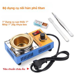 Bình Hàn 160W Chuẩn EU Có Điều Chỉnh Nhiệt Độ 100-550 Độ ° Lò Nung Titan Mạ C 500g Dùng Để Hàn Kèm Nhíp Dụng Cụ Cạo Nhựa Thông