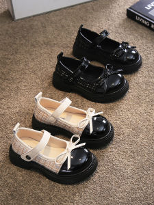 Giày Da Mary Jane Cho Bé Gái Giày Công Chúa Mùa Xuân Thu Mới Giày Trẻ Em Giày Búp Bê Đen Trắng Cho Bé Gái Giày Thường Ngày