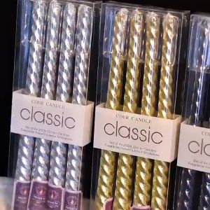 Lilin Ulir Spiral 4pcs Lilin Panjang Spiral Berwarna Lilin Dekorasi Aesthetic Lilin Keriting