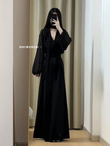 Black V-Neck Shirt High Waist Wide Leg Pants Two-Piece Set Fashionable Spring Summer New Arrival Elegant plus Size Womens Outfit