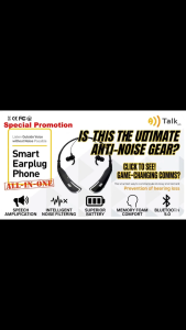 [SG Stock]Smart Earplug Phone | Noise Filtering Bluetooth Headset | Hearing Loss Prevention for Industrial & Defense | 25h Continuous Use | All-in-One Wireless Earplug with Mic