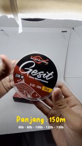 ( EXTRA BONUS ) Senar Pancing GESIT Relix Nusantara Senar Nilon Premium 150 Meter 6 8 10 12 15 lb