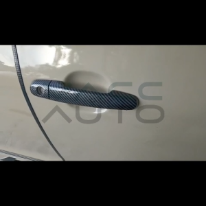 Toyota Vios 2003 - 2006  Chrome Handle Carbon Design Handle Bowl Cup Cap Protector Cover Trim For Vios NCP42 Vacc Auto